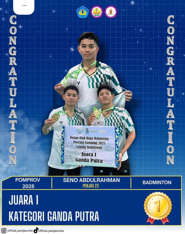 Foto prestasi Pomprov Badminton kategori ganda putra